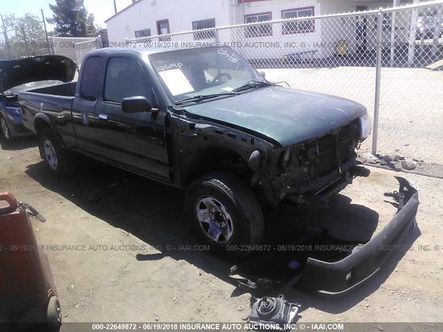 4TASN92N7YZ629846 - 2000 TOYOTA TACOMA XTRACAB PRERUNNER GREEN photo 1