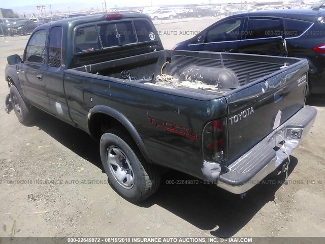 4TASN92N7YZ629846 - 2000 TOYOTA TACOMA XTRACAB PRERUNNER მწვანე ფოტო 3