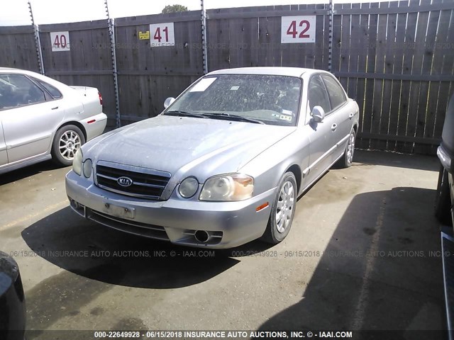 KNAGD126045367934 - 2004 KIA OPTIMA LX/EX SILVER photo 2