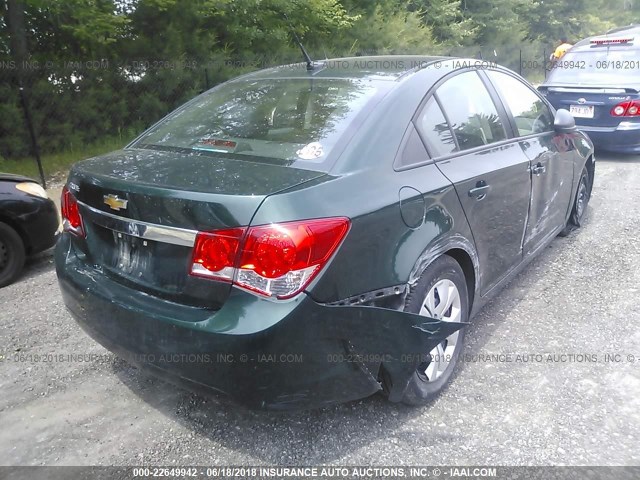 1G1PA5SG5E7254510 - 2014 CHEVROLET CRUZE LS GREEN photo 4