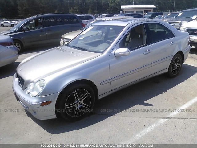 WDBRF92H97F878562 - 2007 MERCEDES-BENZ C 280 4MATIC SILVER photo 2