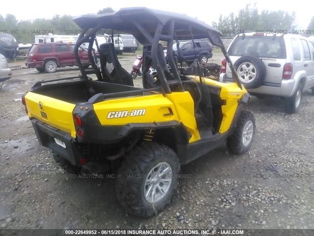 3JBKKCP14DJ000867 - 2013 CAN-AM COMMANDER 1000 XT YELLOW photo 4