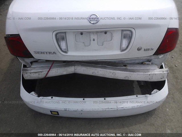 3N1CB51D66L615849 - 2006 NISSAN SENTRA 1.8/1.8S WHITE photo 6