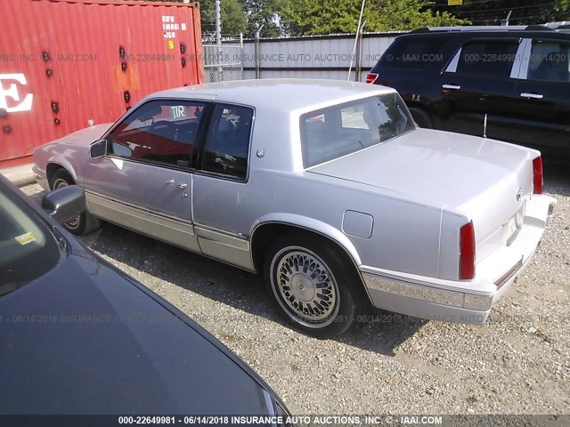 1G6EL1152KU600448 - 1989 CADILLAC ELDORADO SILVER photo 3