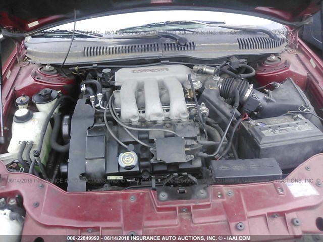 1FALP53S5VG148068 - 1997 FORD TAURUS LX RED photo 10