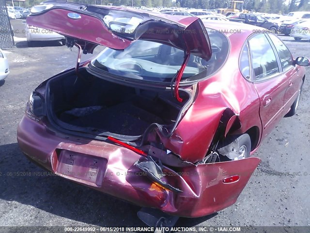 1FALP53S5VG148068 - 1997 FORD TAURUS LX RED photo 6