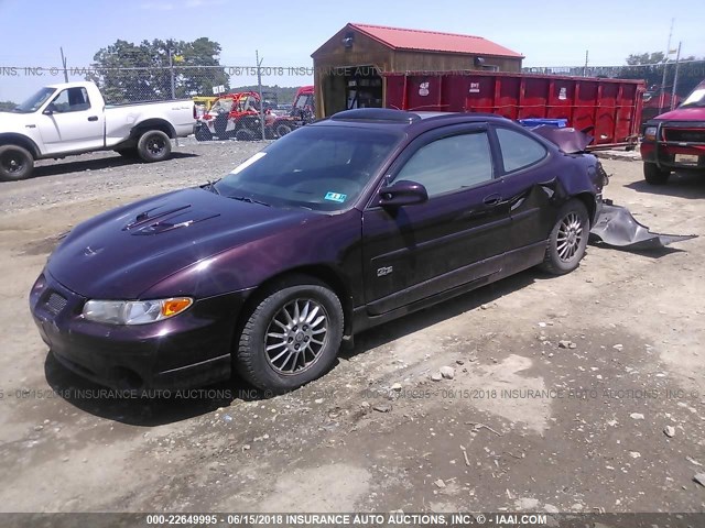 1G2WR12142F221620 - 2002 PONTIAC GRAND PRIX GTP Bənövşəyi foto 2