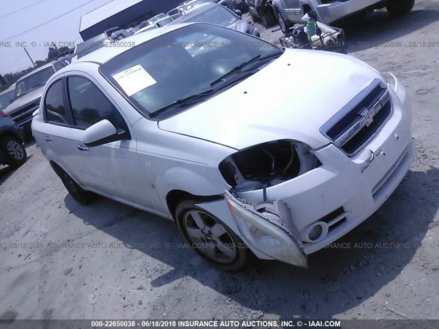 KL1TG56608B037199 - 2008 CHEVROLET AVEO LT WHITE photo 1