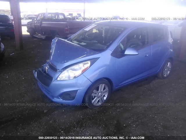 KL8CD6S98DC579803 - 2013 CHEVROLET SPARK 1LT BLUE photo 2