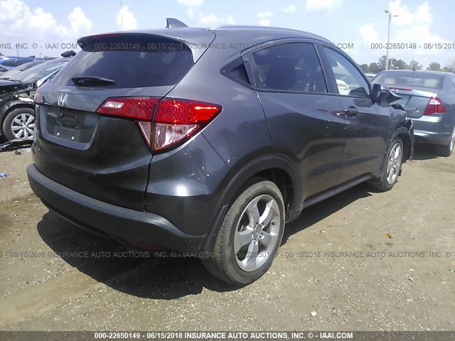 3CZRU5H70GM722659 - 2016 HONDA HR-V EXL GRAY photo 4