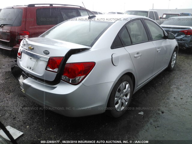 1G1P15SH8F7226288 - 2015 CHEVROLET CRUZE L SILVER photo 4