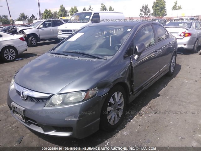 19XFA1F90AE067192 - 2010 HONDA CIVIC EXL GRAY photo 2