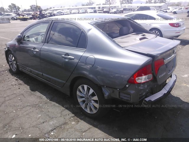19XFA1F90AE067192 - 2010 HONDA CIVIC EXL GRAY photo 3