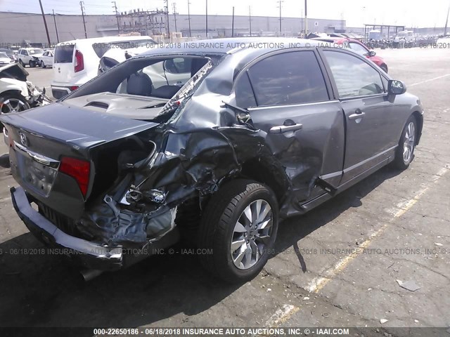 19XFA1F90AE067192 - 2010 HONDA CIVIC EXL GRAY photo 4