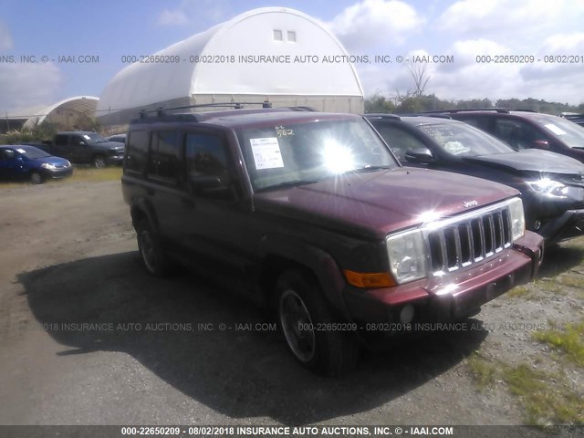 1J8HG48K08C112750 - 2008 JEEP COMMANDER SPORT BURGUNDY photo 1