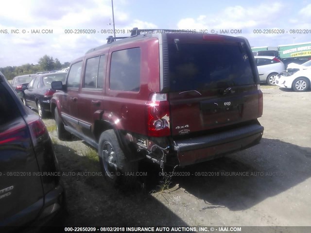 1J8HG48K08C112750 - 2008 JEEP COMMANDER SPORT BURGUNDY photo 3