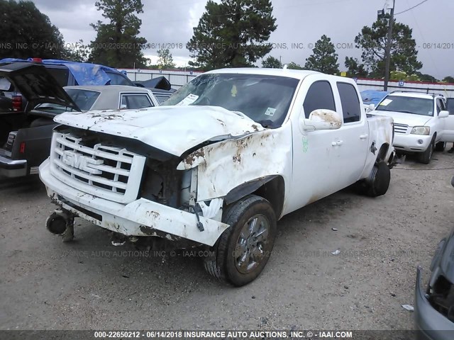 3GTP2VE71CG266672 - 2012 GMC SIERRA K1500 SLE WHITE photo 2