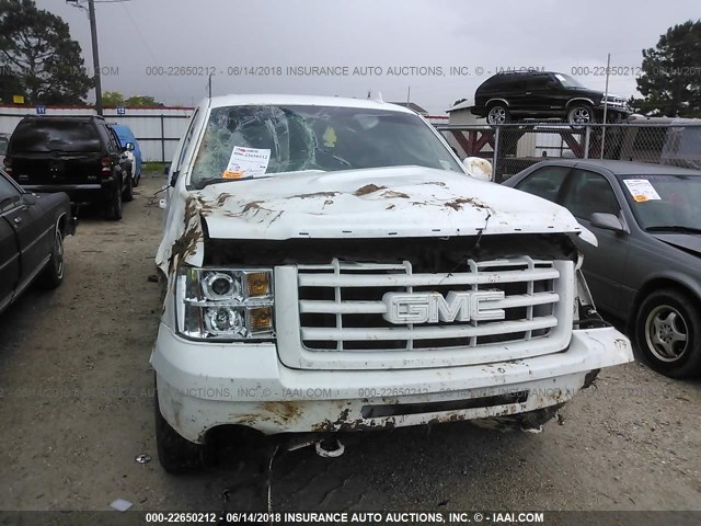 3GTP2VE71CG266672 - 2012 GMC SIERRA K1500 SLE WHITE photo 6