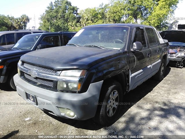 3GNEC13T42G195311 - 2002 CHEVROLET AVALANCHE C1500 BLACK photo 2