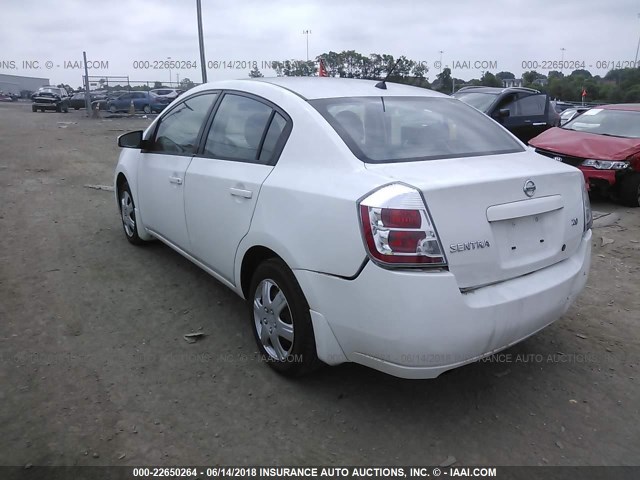 3N1AB61EX7L660316 - 2007 NISSAN SENTRA 2.0/2.0S/2.0SL WHITE photo 3