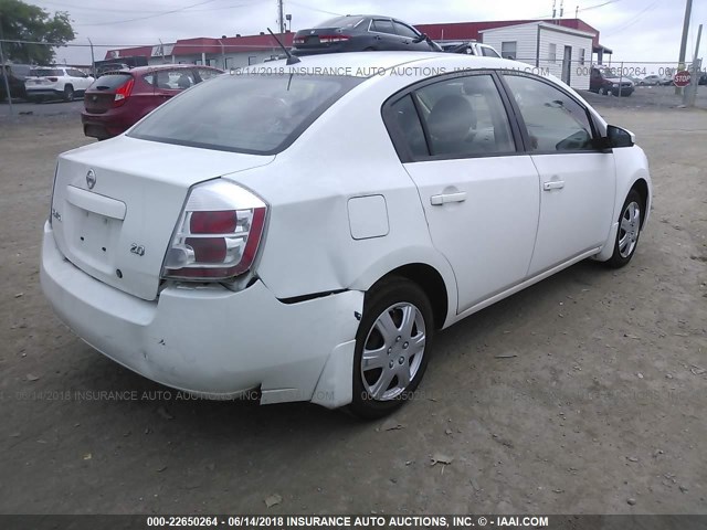 3N1AB61EX7L660316 - 2007 NISSAN SENTRA 2.0/2.0S/2.0SL WHITE photo 4