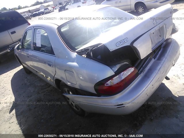 1YVGF22C125281533 - 2002 MAZDA 626 LX SILVER photo 3