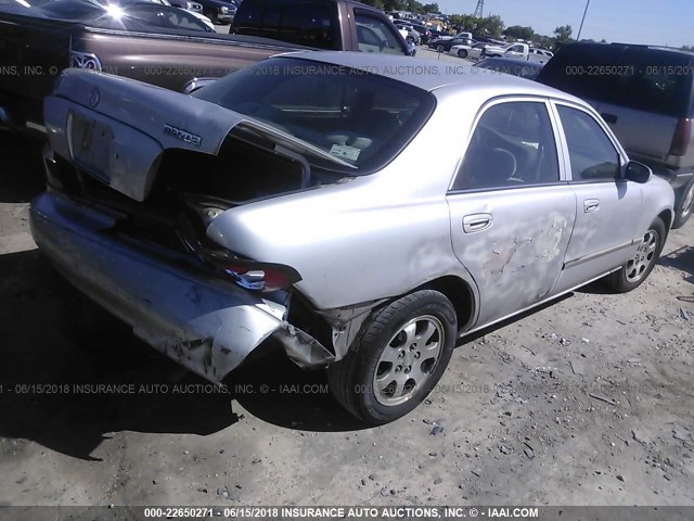 1YVGF22C125281533 - 2002 MAZDA 626 LX SILVER photo 4