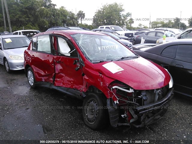 3N1BC1CP2AL374177 - 2010 NISSAN VERSA S/SL RED photo 1