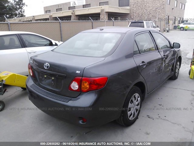 JTDBL40E79J009126 - 2009 TOYOTA COROLLA LE/XLE GRAY photo 4