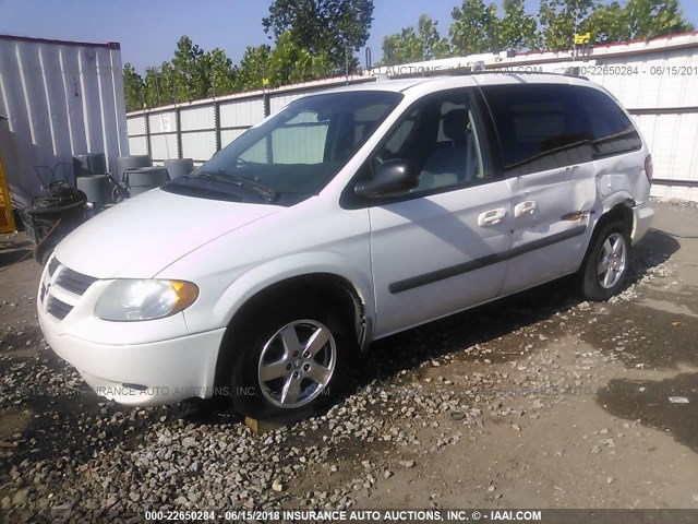 1D4GP45R56B573601 - 2006 DODGE CARAVAN SXT WHITE photo 2