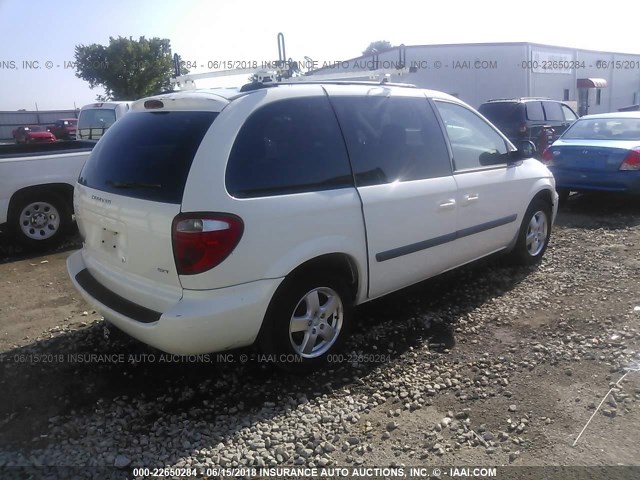 1D4GP45R56B573601 - 2006 DODGE CARAVAN SXT WHITE photo 4