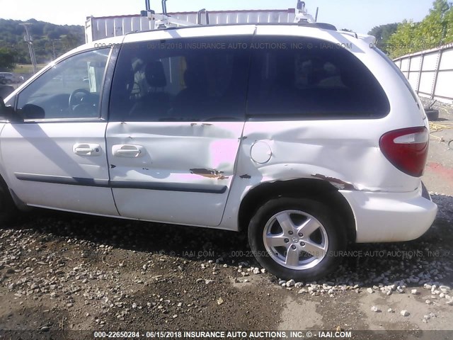 1D4GP45R56B573601 - 2006 DODGE CARAVAN SXT WHITE photo 6