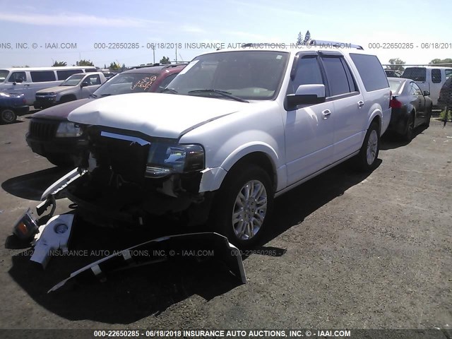 1FMJK2A55BEF09748 - 2011 FORD EXPEDITION EL LIMITED WHITE photo 2