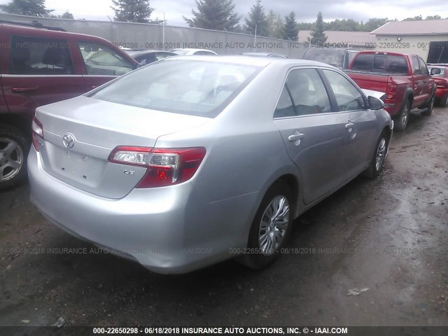 4T4BF1FK1CR239478 - 2012 TOYOTA CAMRY SE/LE/XLE SILVER photo 4