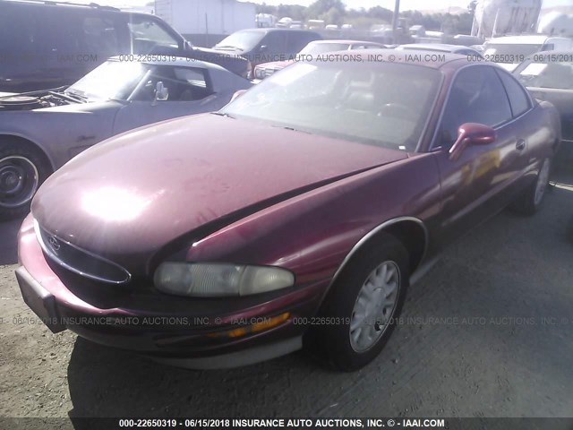 1G4GD2215S4710930 - 1995 BUICK RIVIERA RED photo 2