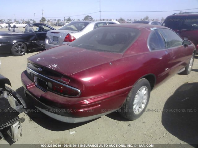 1G4GD2215S4710930 - 1995 BUICK RIVIERA RED photo 4