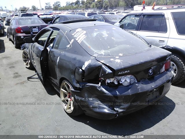 JH4DC53044S007107 - 2004 ACURA RSX TYPE-S BLACK photo 3