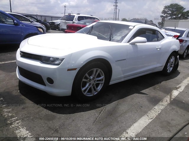 2G1FA1E32E9230984 - 2014 CHEVROLET CAMARO LS WHITE photo 2