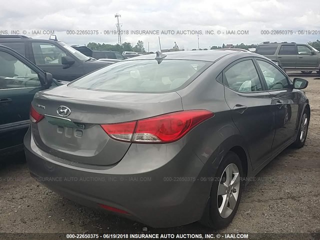 5NPDH4AE6DH420091 - 2013 HYUNDAI ELANTRA GLS/LIMITED GRAY photo 4