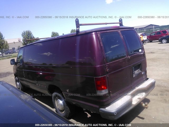 1FTSS34L84HA19427 - 2004 FORD ECONOLINE E350 SUPER DUTY VAN MAROON photo 3