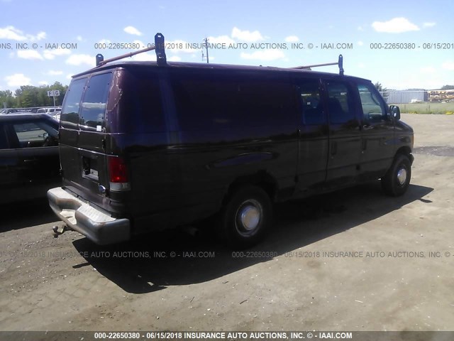 1FTSS34L84HA19427 - 2004 FORD ECONOLINE E350 SUPER DUTY VAN MAROON photo 4