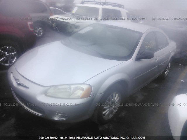 1C3EL46X22N226737 - 2002 CHRYSLER SEBRING LX SILVER photo 2