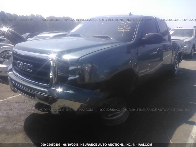 3GTEK23339G273251 - 2009 GMC SIERRA K1500 SLE BLUE photo 2