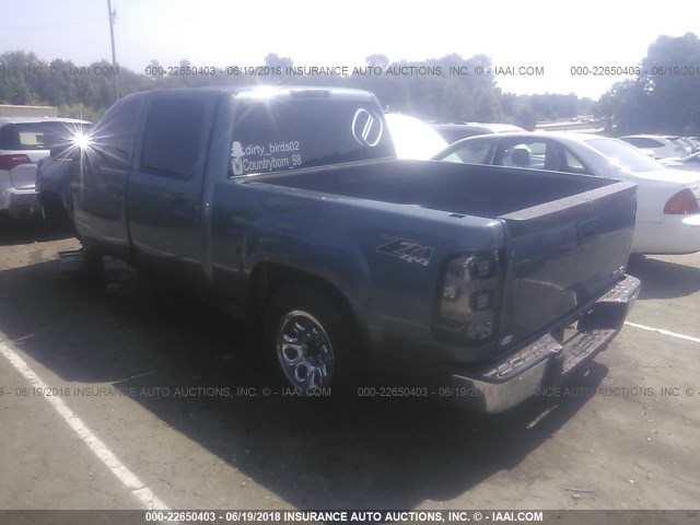 3GTEK23339G273251 - 2009 GMC SIERRA K1500 SLE BLUE photo 3