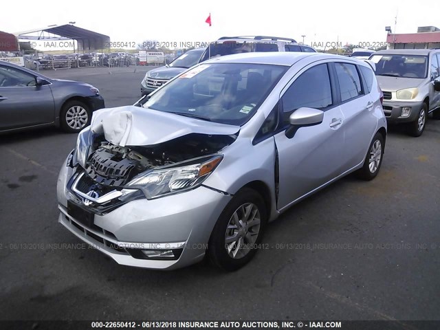 3N1CE2CP3HL378740 - 2017 NISSAN VERSA NOTE S/S PLUS/SV/SL/SR SILVER photo 2