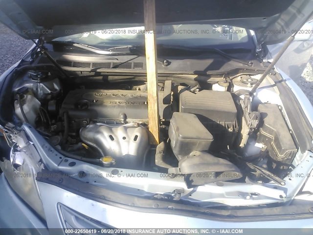 4T1BE46K98U782857 - 2008 TOYOTA CAMRY CE/LE/XLE/SE BLUE photo 10