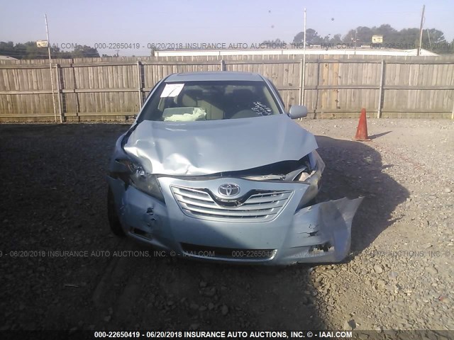 4T1BE46K98U782857 - 2008 TOYOTA CAMRY CE/LE/XLE/SE BLUE photo 6