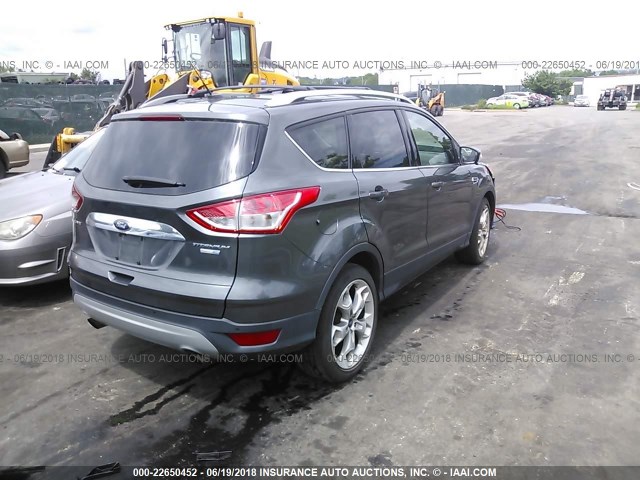 1FMCU9J96FUB55152 - 2015 FORD ESCAPE TITANIUM GRAY photo 4