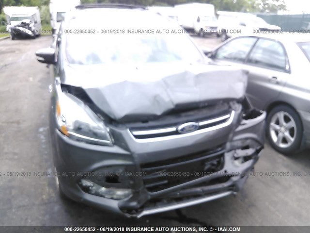 1FMCU9J96FUB55152 - 2015 FORD ESCAPE TITANIUM GRAY photo 6