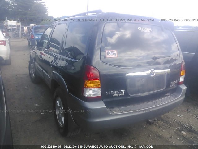 4F2CU09172KM16907 - 2002 MAZDA TRIBUTE LX/ES BLACK photo 3